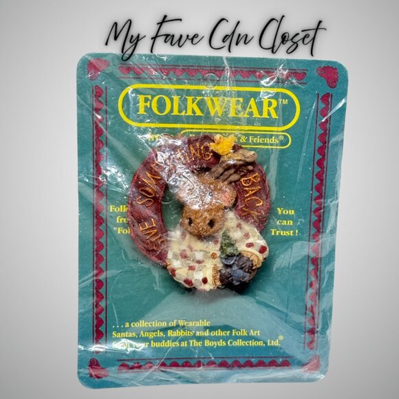 Vintage Boyds Bears Folkwear Brooch*#26334 Hirum Mooselplanter Forest Moose - Picture 1 of 3